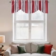 thumbnail image 3 of Colored Stripes Tie Up Valances Curtain, Adjustable Kitchen Abstract Red White Black Vertical Stripe Modern Valances for Windows Decor, Rod Pocket Short Curtains Set for Bedroom/Bathroom, 42"x12", 3 of 9