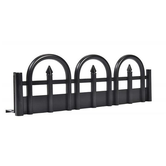10 in. Decorative Landscape Edging Kit, Black