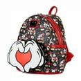 thumbnail image 3 of Disney Mickey  and  Minnie Mouse Heart Hands Mini Backpack by Loungefly, 3 of 4