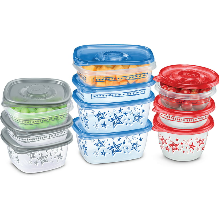  GladWare Holiday Food Storage Containers with Reversible Gift  Tags, 3 Count Large Square Containers & Lids, 42oz