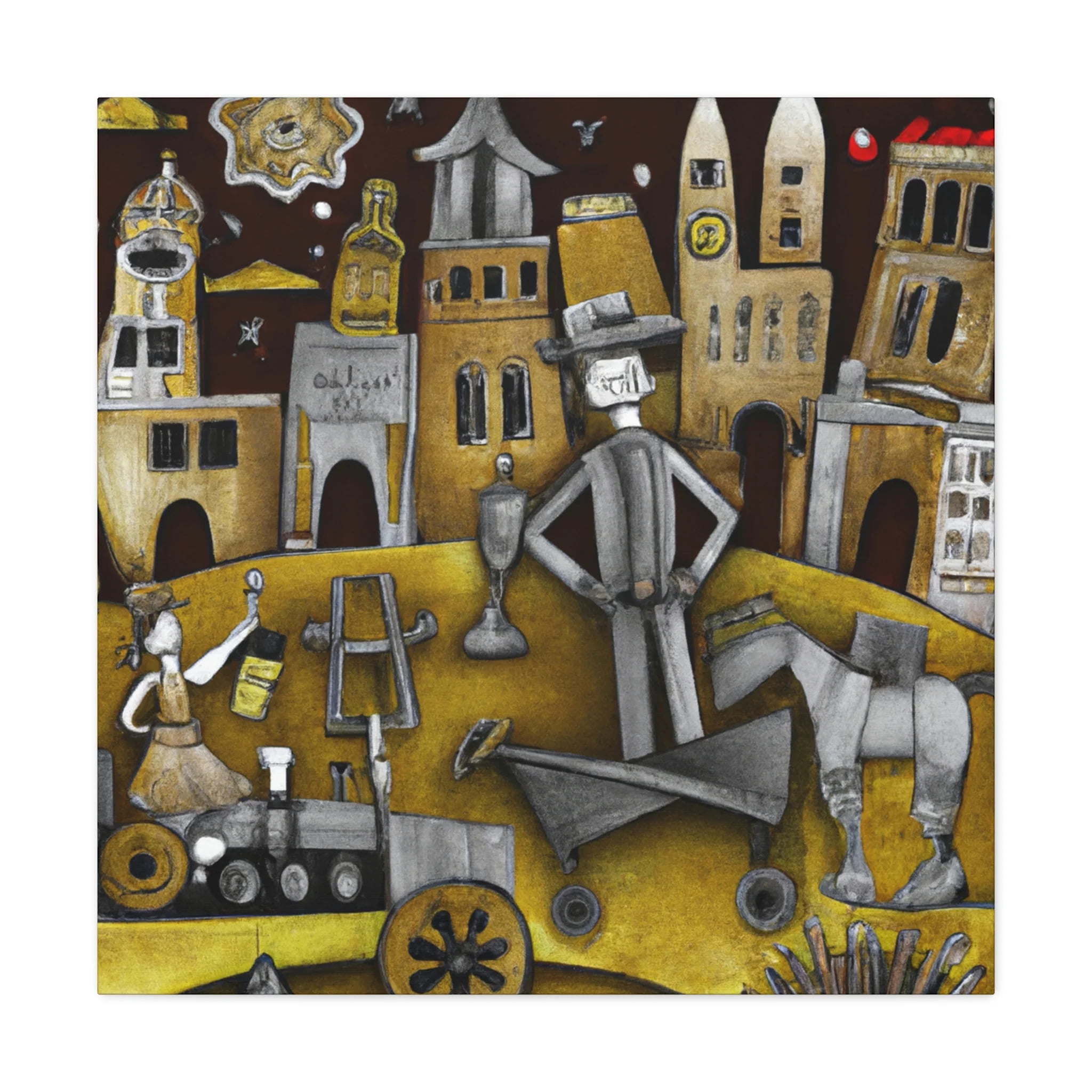 Pioneer Town Reflection - Canvas - Walmart.com