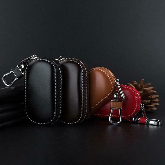 Car Keys Covr Case Protector Universal Zipper Car Remote key Bag for Key Wallets PU-Leather