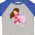 thumbnail image 4 of Inktastic Superhero Girl, Cute Girl, Brown Hair, Pink Cape Girls Toddler T-Shirt, 4 of 5