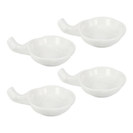 

4 Pcs Ceramic Sauce Dishes Multifunctional Saucer Practical Relish Plates