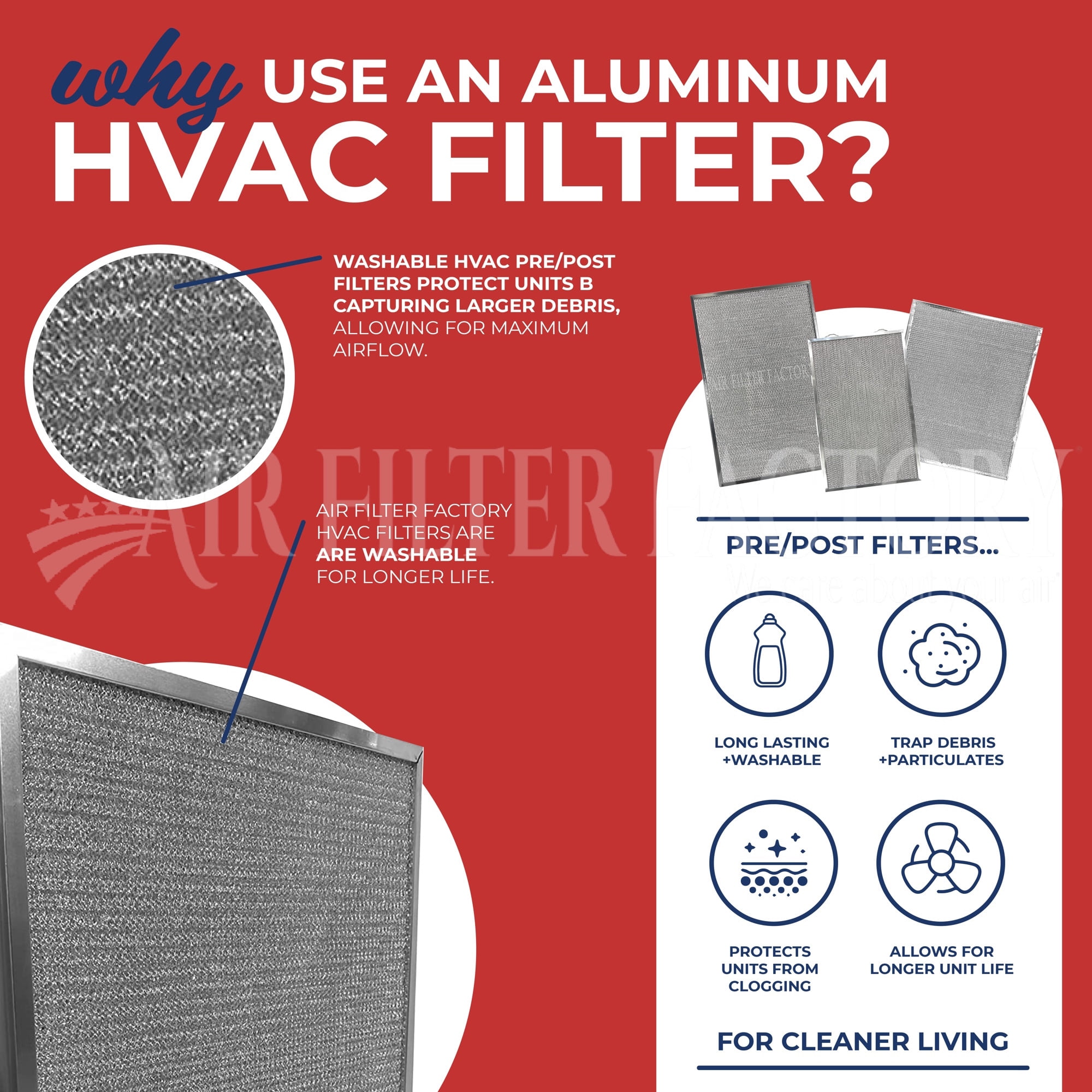 Air Filter Factory Replacement for 203372 Honeywell HVAC Furnace Pre/Post Filter  2-Pack