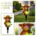 thumbnail image 2 of Acrylic Cow Garden Stake, Realistic Cow with Lamp Garden Decor, Animal Statues for Outdoors Porch Patio Yard Decoration, 2 of 6