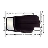 CIPA 11802 Custom Towing Mirror - Ford, Passenger Side Fits select: 2004 FORD F150 SUPERCREW, 2005-2009 FORD F150