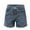 Blue, variant on Patlollav Shorts for Womens,Women's Jeans Fashion Mid Waist Denim Shorts Pockets Hole Pants S-3XL