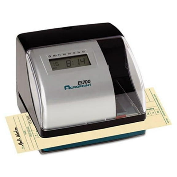 Acroprint Time Recorder  ES700 Digital AutomaticTime Recorder- Silver and Black