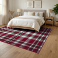 thumbnail image 3 of ODIKA 6'x9' Washable Area Rug Non-Slip, Easy Care, Grid Tartan Motif Gingham Striped Checkered Front Layering Plaid Flowing Dynamic for Family Room, Living Mater Bedroom, 3 of 7
