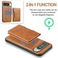 thumbnail image 3 of Compatible with Google Pixel 10 / 10 Pro Magnetic Detachable Wallet Case with Card Slots RFID Blocking for Women Men, Double Magnetic Clasp Kickstand Shockproof PU Leather Phone Case,Winered, 3 of 7