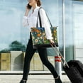 thumbnail image 5 of FORMRS Canvas Laptop Tote Bag for Women with 15.6" Computer Compartments Shoulder Handbag, Orange Floral Garden, 5 of 7