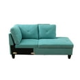 thumbnail image 4 of Hommoo Modern Linen 2-Piece Living Room Sofa Set Sectional Couches and Sofas, L-Shaped Sectional Couch Sofa, Green(No Ottoman), 4 of 7