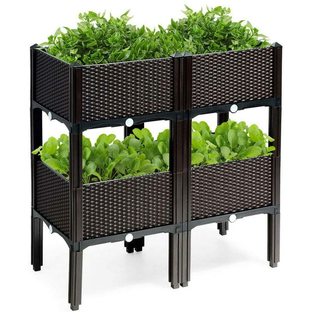 4x Raised Garden Bed Elevated Flower Vegetable Seed Grow Planter Box