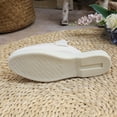 thumbnail image 4 of Ladies 2026 Summer Flat Shoes Ethnic Solid Color Closed Toe Backless Mules Soft Sole Lightweight Cushioned Orthopedic Arch Support Wide Toe Box Comfort Walking Daily Footwear White 38, 4 of 9