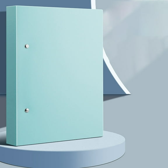 HandyHome 2 Ring Binder Folder(Blue), 12x10 Portfolio Folder Shockproof & Water-resistant Rivet Reinforced Sturdy Grip Ring, File Protecter Document Organizer School Office Stationery Supplies