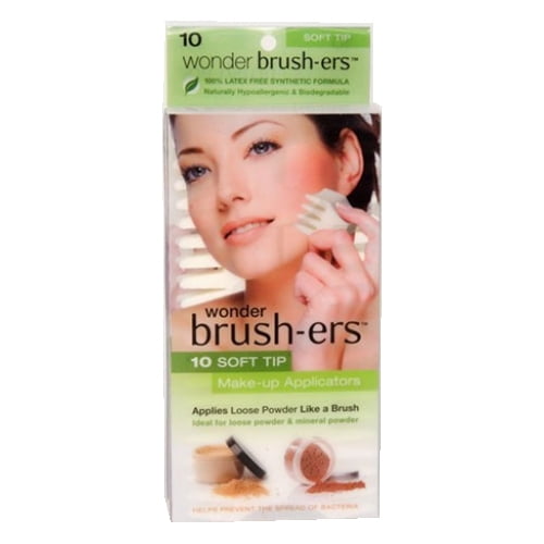 Wonder Applicateurs de Maquillage Brushers - 10 Embouts Souples - Blanc
