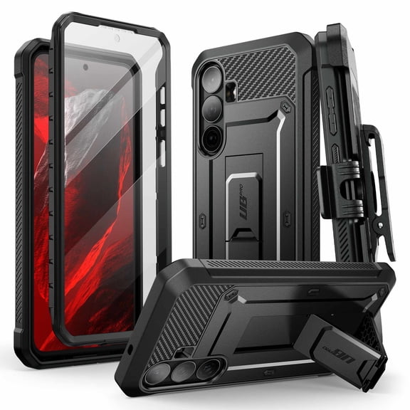 SUPCASE for Samsung Galaxy S26 FE Case with Screen Protector, Built-in Kickstand, Belt Clip, Heavy Duty Shockproof Rugged Cover, Military-Grade Protection Precise Fit Case for Samsung Galaxy S26 FE