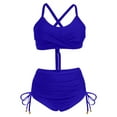 thumbnail image 5 of Trajes de baño de una pieza para mujer Conjuntos de bikini de cintura alta para mujer Trajes de baño con cordón Traje de baño cruzado con lazo en la espalda Traje de baño para mujer, 5 of 5