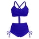 thumbnail image 5 of Trajes de baño de una pieza para mujer Conjuntos de bikini de cintura alta para mujer Trajes de baño con cordón Traje de baño cruzado con lazo en la espalda Traje de baño para mujer, 5 of 5