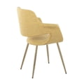 thumbnail image 6 of LumiSource Gold Metal, Yellow Fabric Vintage Flair Chair - Set of 2, 6 of 8