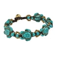 thumbnail image 2 of AeraVida Swimming Green Turquoise Sea Turtles & Brass Beads Jingle Bell Bracelet | Lively Family Sea Turtles Bracelet for Women | Sea Animal Bracelet Jewelry Gift for Daughter, 2 of 4