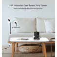 thumbnail image 4 of Regleta de Alimentaci&oacute;n Multicontacto de Torre,Regleta de Enchufes, Protector Contra Sobrecargas, Cable de Extensi&oacute;n con 9 Tomacorrientes de CA,4 USB-A 1 USB-C,Extension Electric, 4 of 7