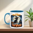 thumbnail image 5 of Happy Halloween French Bulldog Witch Pumpkins Bats 11oz Accent Two-tone Mug Dog Lover Gifts Coffee Tea Cup - 13012, 5 of 5
