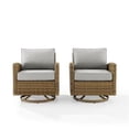 thumbnail image 3 of Crosley Furniture Bradenton Fabric Swivel Rocker Chair Set in Gray (Set of 2), 3 of 14