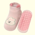 thumbnail image 5 of ZCFZJW Cute Cartoon Pattern Baby Floor Socks Summer Toddler Kids Boys Girls Anti-Slip Slipper Shoes Home Indoor Soft Soled Shoes Socks Z11-Pink 3-5 Years, 5 of 6