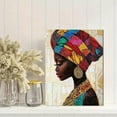 thumbnail image 2 of African Woman Headwrap Canvas Wall Art，Perfect for Living Room，Bedroom，Bathroom，Office and Hallway Decor, 2 of 8