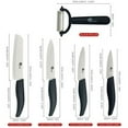 thumbnail image 2 of Rust Proof Ceramic Knife with Cover, 5 Piece Professional Knife Set with Chef Knife, Utility Knife, Paring Knife and Fruit Knife, Home Kitchen Knife, 2 of 7
