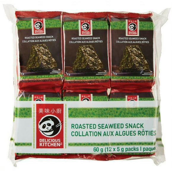 Delicious Kitchen Roasted Seaweed Snacks, 60 g ( 12 x 5 g)