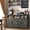 Dark Grey, variant on 55 inches Large Farmhouse Buffet Sideboard with 4 Doors, Rustic Kitchen Storage Cabinet with Adjustable Shelves, Wooden Coffee Bar Cabinet for Dining Room, Entryway, TV Stand Buffet Table, Black