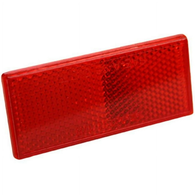 Clean Rite B178SRW Rectangle Stick On Reflector - Red, 2 Pack, Pack Of 3