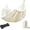 Natural White, variant on Brazilian Double Hammock with Ropes 86.6x59" Portable Hammock for Patio Backyard Porch 450LBS Weight Capacity for Outdoor/Indoor - White