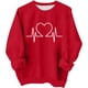 thumbnail image 1 of Sudadera sin capucha para niñas, cuello redondo, sudadera extragrande, estampado de San Valentín, manga larga, para niñas de 1 a 15 años, 1 of 8