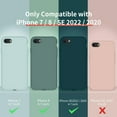 thumbnail image 6 of Designed for iPhone SE Case 2022/2020, Designed for iPhone 7 8 Case, Silicone Ultra Slim Shockproof Phone Case with [Soft Microfiber Lining], 4.7 inch, Sprout Green, 6 of 14