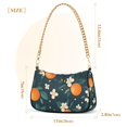 thumbnail image 3 of FORMRS Womens Shoulder Bag with Chain Strap Clutch Purse Cute Tote Handbag, Green Floral Oranges, 3 of 7