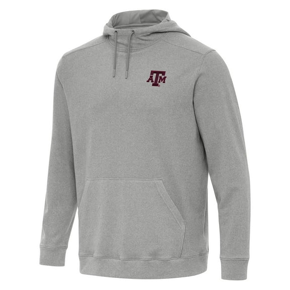 Men's Antigua Heather Gray Texas A&M Aggies Cloud Pullover Hoodie