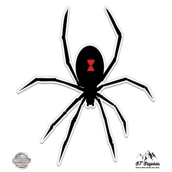 Black Widow Spider Graphic - 3" Vinyl Sticker - For Car Laptop I-Pad Phone Helmet Hard Hat - Waterproof Decal