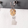 thumbnail image 2 of Llavero metálico con forma de gato, colgante decorativo para regalo., 2 of 7
