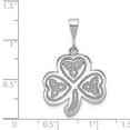 thumbnail image 4 of 14K White Gold Charm Pendant 30 mm 20 Wg Trinity Clover, 4 of 4