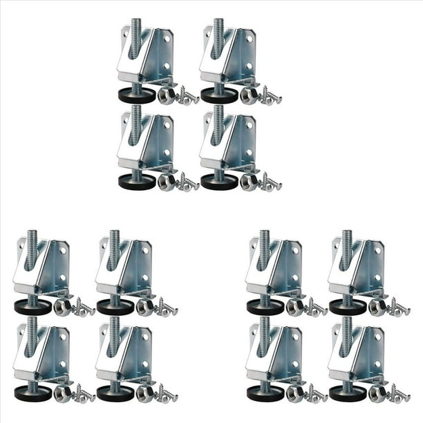 12X Pies Niveladores Niveladores de Muebles Pesados Nivelador de Patas de Mesa Ajustable con Tuercas de Seguridad para Muebles, Mesas, Gabinetes, Bancos de Trabajo