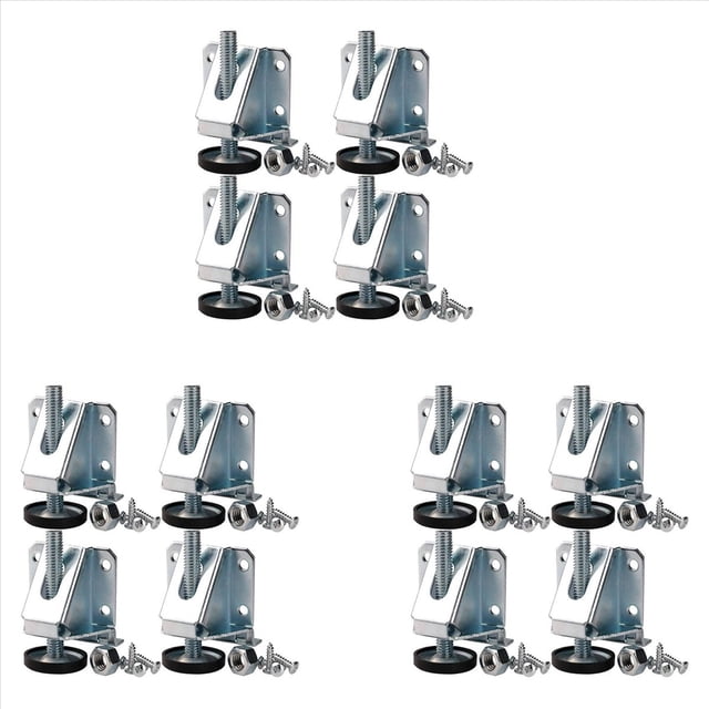 12X Pies Niveladores Niveladores de Muebles Pesados Nivelador de Patas de Mesa Ajustable con Tuercas de Seguridad para Muebles, Mesas, Gabinetes, Bancos de Trabajo