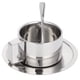 thumbnail image 2 of Juego de taza de café de acero inoxidable de primera calidad con taza, plato y cuchara con aislamiento de doble pared para una experiencia de bebida inigualable, 2 of 8