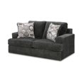 thumbnail image 4 of Henly 70 Inch Loveseat, 2 Accent Pillows, Oversized, Soft Gray Polyester, 4 of 5