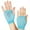 Sky Blue, variant on Hontri Gloves Mittens on Sale, Mesh Short Gloves Party Punk Half Finger Mesh Stretch Colored Diamond Gloves 1 Pair of Gloves Black