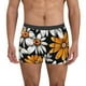 thumbnail image 1 of Balery Yellow White Daisy Pattern Calzoncillos bóxer para hombre, ropa interior de algodón suave y transpirable con cinturilla de nailon-Large, 1 of 5