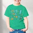 thumbnail image 2 of WAYUTE Girls Short Sleeve T Shirt Number Print Top for Children Playful Graphic Tee Soft Versatile Casual Outdoor, 2 of 4